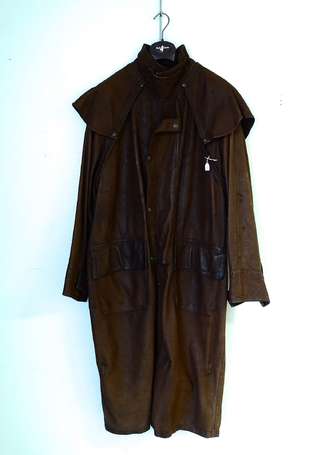 MALBORO CLASSICS - Riding coat cuir brun patiné T.