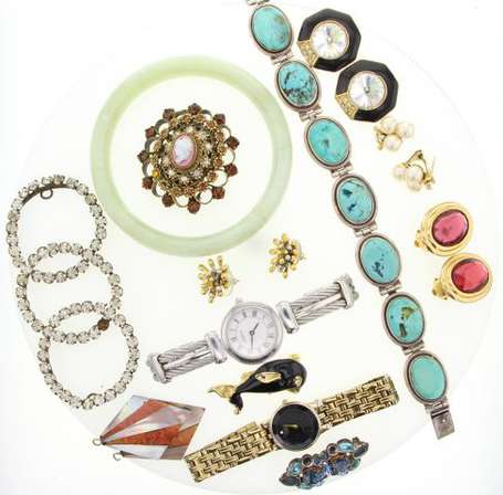 Ensemble de bijoux : bracelet de jade (fracture et