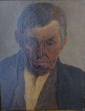 COTTET Charles (1863-1925) - Portrait de paysan. 