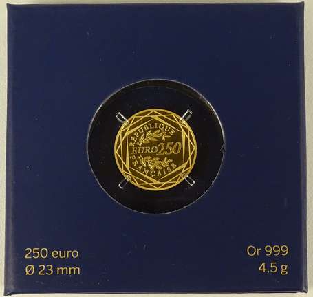 1 pièce de 250 euros en or sous blister (FDC) 