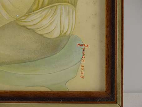 TRANLONG Mara ( 1935 - ), Partie de cartes, Huile 