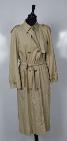 CELINE - Trench-coat en coton et polyester beige, 