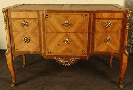 Commode en placage de bois de rose et amarante, la