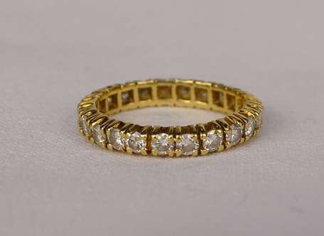 Alliance américaine en or jaune 18K (750°/00) et 
