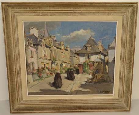 SIMON Emile (1890-1976) - Le village fleuri, 