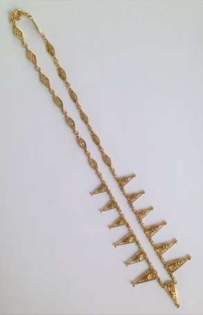 Collier draperie en or jaune 18K (750°/00) 