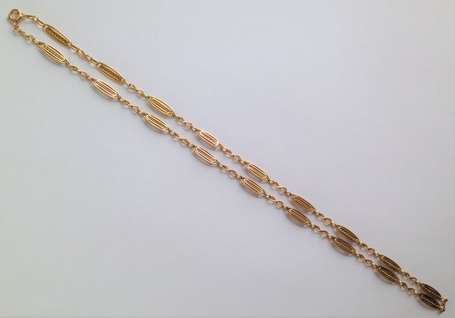 Collier en or jaune 18K (750°/00) à maillons 