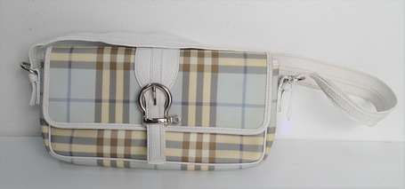 BURBERRY - Sac baguette porté épaule en toile 