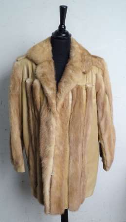 Veste en fourrure et cuir naturel T. M (légères 