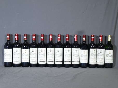 12 Bt Château de Chantegrive, 1996 (x3) et 2002 