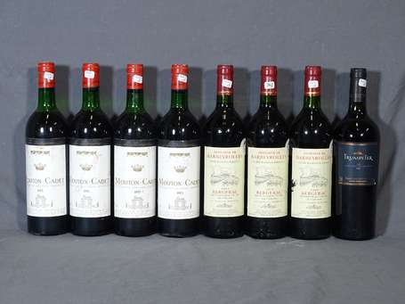 4 Bt Mouton-Cadet Bordeaux 1973. On joint 3 Bt 