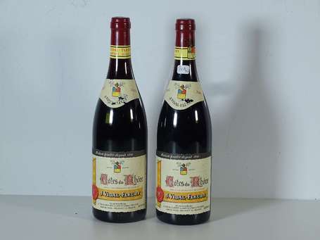 2 Bouteilles Côtes du Rhône J Vidal Fleury 2001