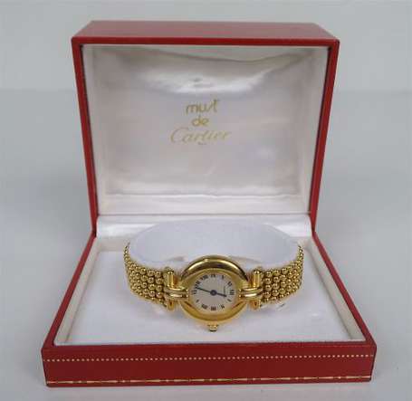 MUST de CARTIER - Montre bracelet de femme en or 