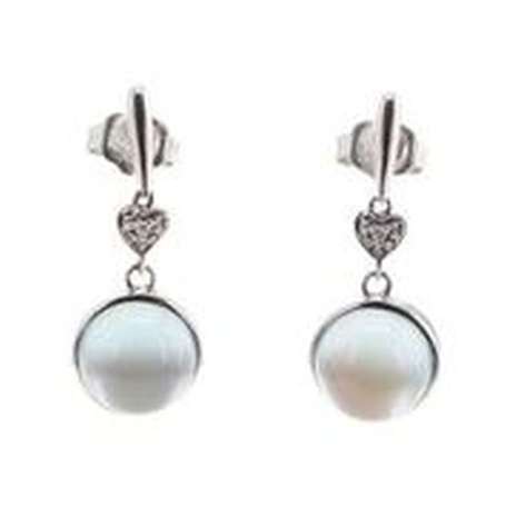 Paire de pendants d'oreilles en or blanc 18K 