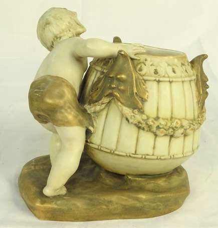 AMPHORA - Vase en porcelaine à décor d'un enfant 