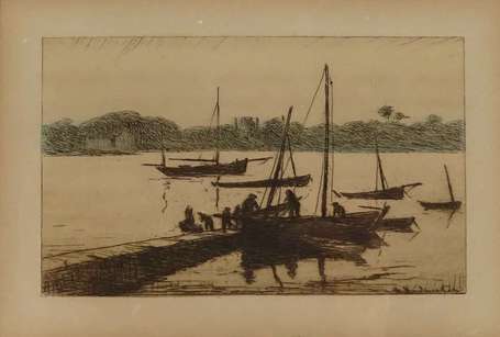 DAUCHEZ André (1870-1948) - Petit port de pêche, 