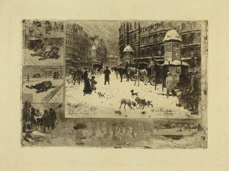 BUHOT Félix (1847-1898) - Place Breda, 9 décembre 