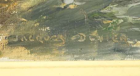 DENIER Jacques (1894-1983) - Au fil de l'eau. 