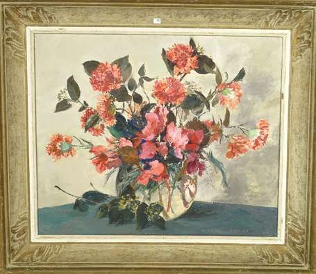 DENIER Jacques (1894-1983) - Bouquet d'oeillets et