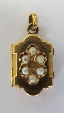 Pendentif reliquaire en or jaune 18K (750°/00) de 