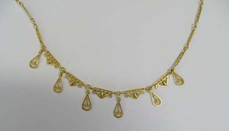 Collier ras le cou en or jaune 18K (750°/00) à 