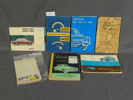 Automobile - 6 Catalogues d'Automobiles - Simca 