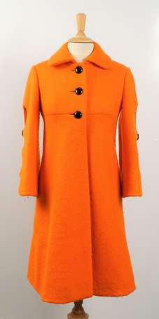 PIERRE CARDIN - Manteau vintage en laine orange 