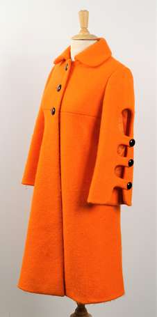 PIERRE CARDIN - Manteau vintage en laine orange 