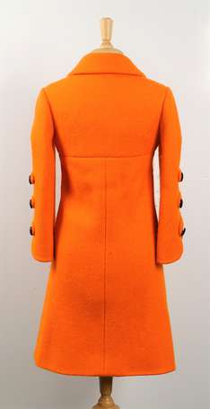 PIERRE CARDIN - Manteau vintage en laine orange 