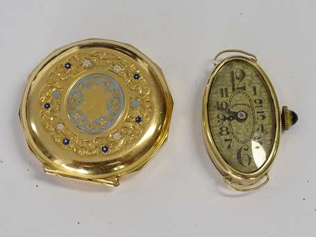 Boitier de montre en or jaune 18K (750°/00) et une
