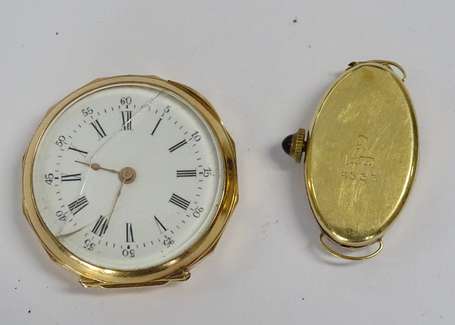 Boitier de montre en or jaune 18K (750°/00) et une