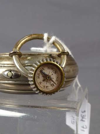 Montre gousset en argent double face à cadran 