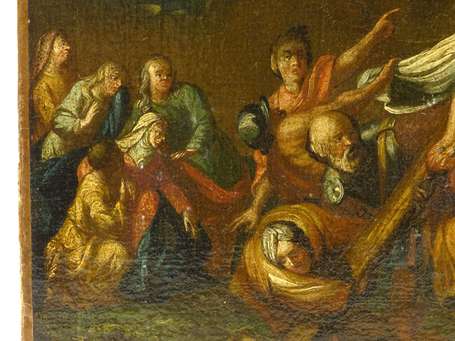 ECOLE XVIIème siècle Crucifixion Huile sur toile 