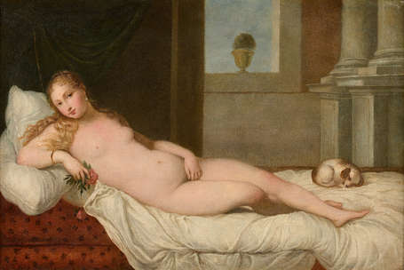 ECOLE ITALIENNE vers 1820 - La Venus d'Urbino. 