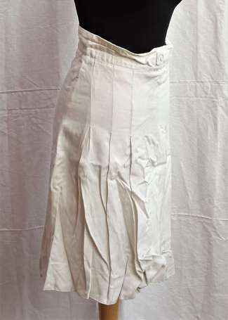 PIERRE CARDIN - Jupe plissée vintage blanche, la 