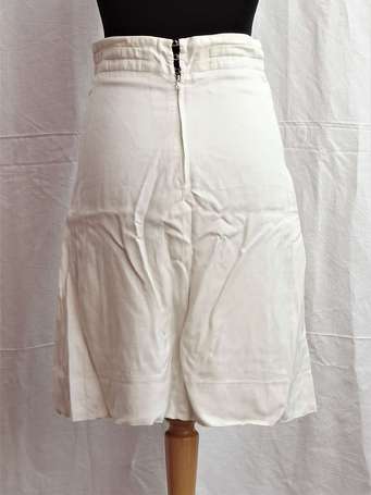 PIERRE CARDIN - Jupe plissée vintage blanche, la 