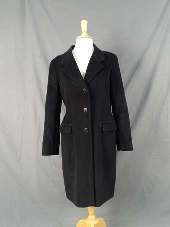 AGNES B - Manteau en laine et cachemire noir, le 