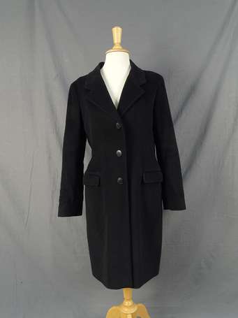 AGNES B - Manteau en laine et cachemire noir, le 