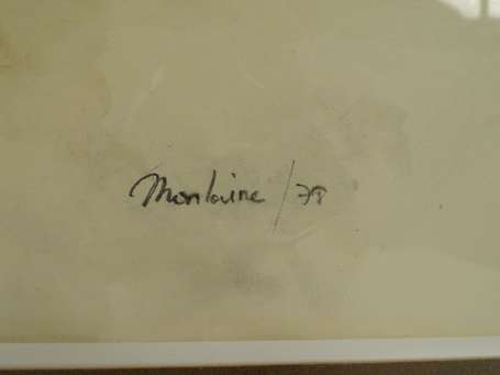 MORLAINE (1953) - Village paludier. Aquarelle, 