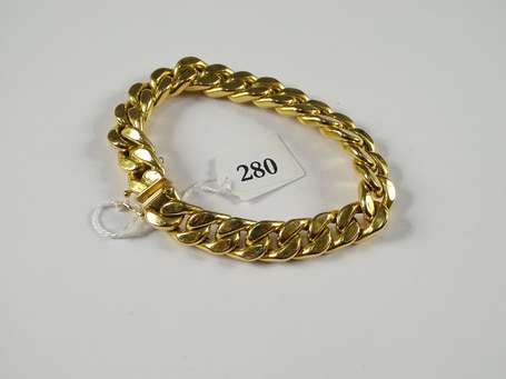 Bracelet maille gourmette en or jaune 18K 