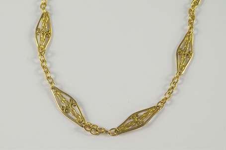 Collier en or jaune 18K (750°/00) à maille 