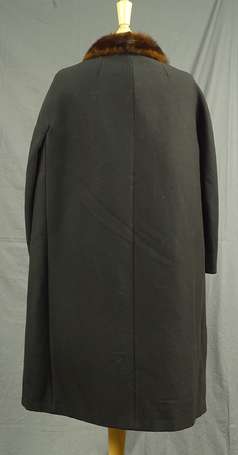 Manteau trois-quart vintage en crêpe de laine 