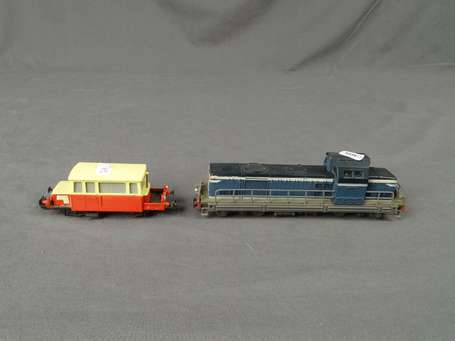 Jouef-2 loco -dresline et son wagon, BB66150 