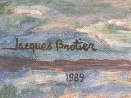 BROTIER Jacques 1925-2008 Coucher de soleil en 