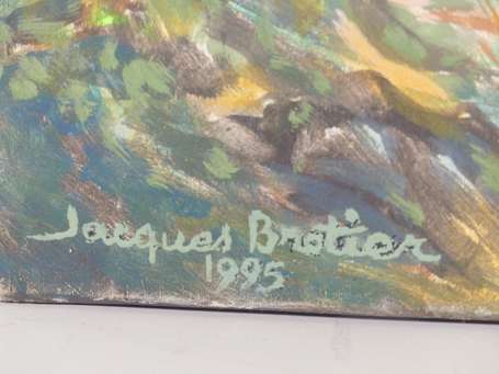 BROTIER Jacques 1925-2008 Barbizon Huile sur 