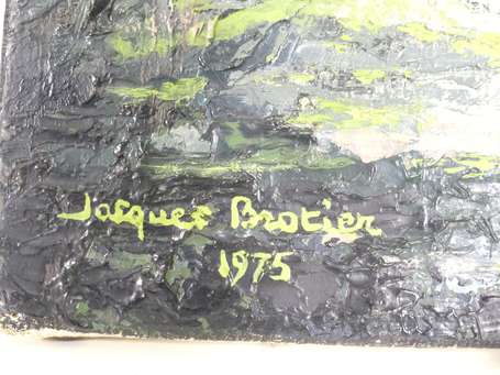 BROTIER Jacques 1925-2008 Pont dans les bois - 