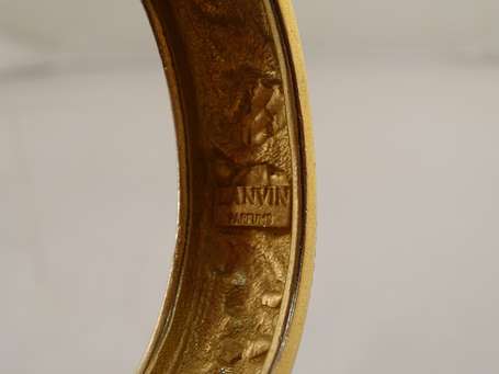 LANVIN - Bracelet jonc ouvrant en métal doré orné 