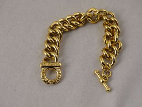 GUY LAROCHE, bracelet en métal doré à maille 