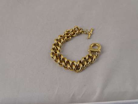 GUY LAROCHE, bracelet en métal doré à maille 