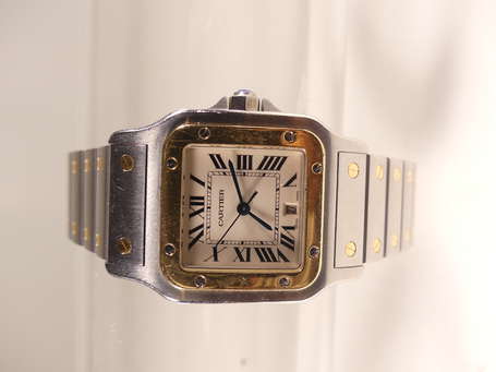 CARTIER Santos, montre bracelet en acier et or 